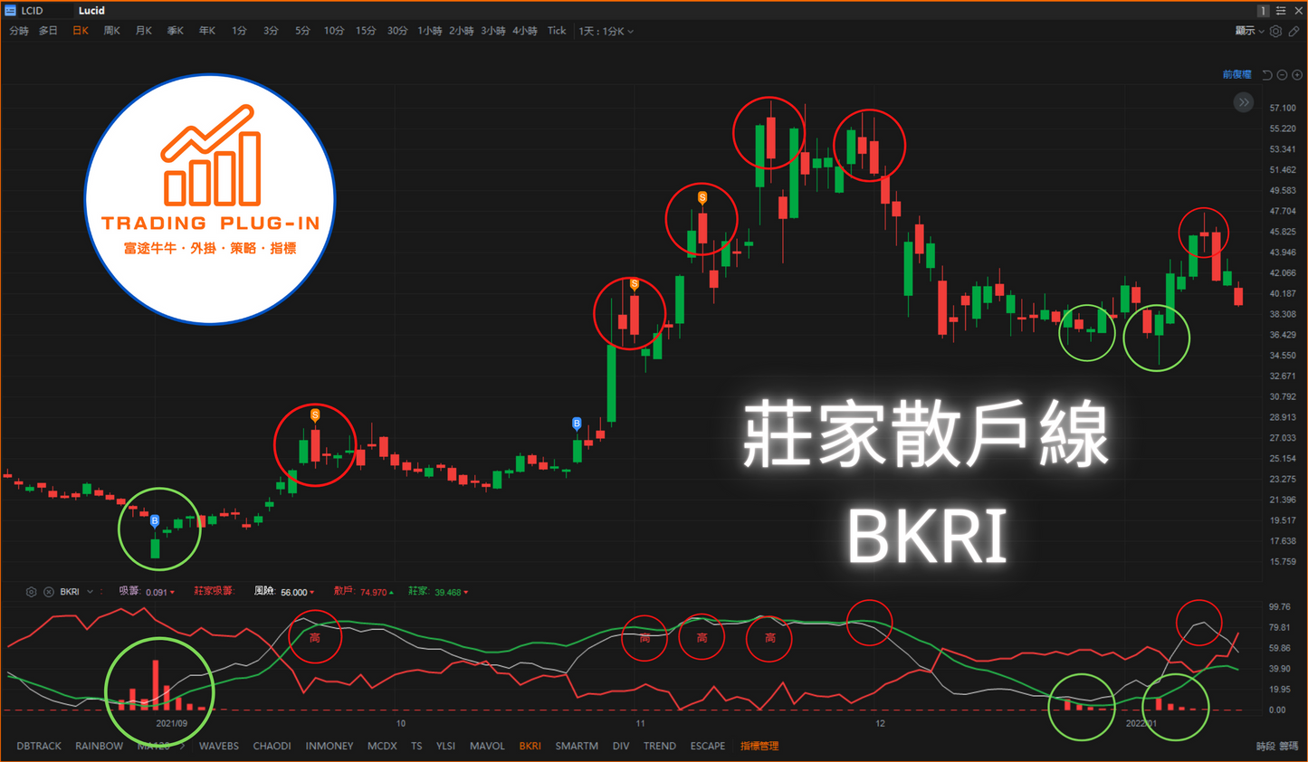富途牛牛外掛指標 - 莊家散戶線 BKRI